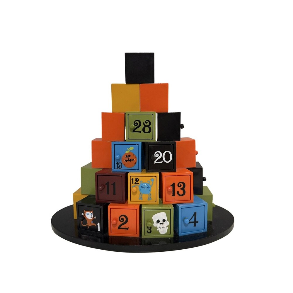 Target Halloween Advent Calendar 2009 Wood 31 Drawers Countdown Multicolor